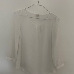 J. Crew Factory | Sheer white gingham blouse